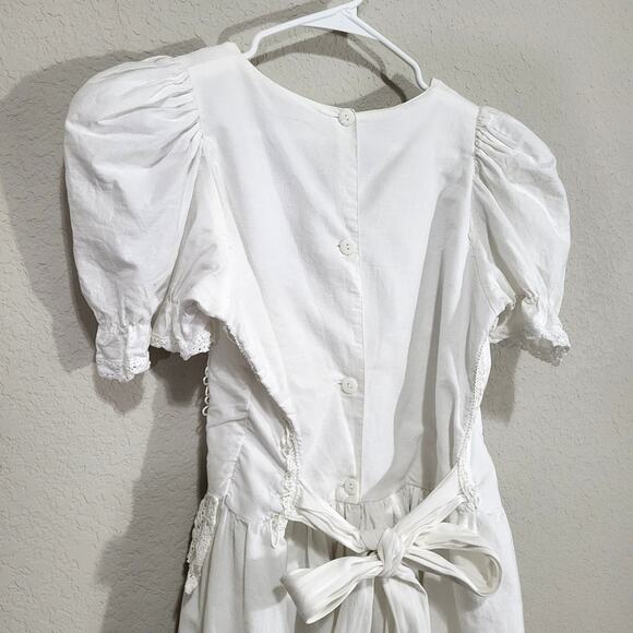 Paulina Dress Womens Size 8 / 10 White FLAWS READ Cottage, Shoujo Prairie - Picture 15 of 16